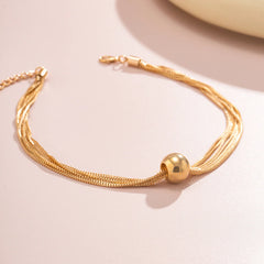 Bold Bead Pendant Choker Layered Necklace