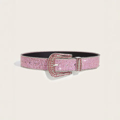 Chic Rhinestone Buckle Y2K Belt
