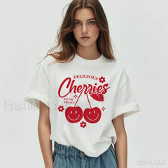 Cherry Delicious Raccoon Meme Graphic T-Shirt