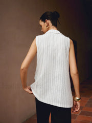 Pinstripe Cotton Graceful Blends Vest