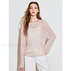 See Through Romantic Round Neck T-Shirt