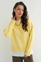 Loose Basic Knit Pullover Sweater