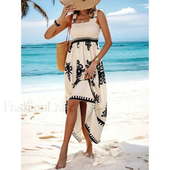 Sleeveless A-Line Party Boho Dress
