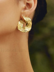 Geometric Irregular Texture Stud Earrings