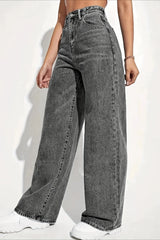 High Waist Chic Straight Relaxed Jeans