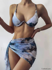 Tie Dye Shoulder Strap Three Piece Set