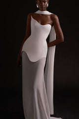 Stretch Tulle Bandage Mesh Formal Dress