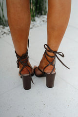 Dakota Wrap Heels-Brown