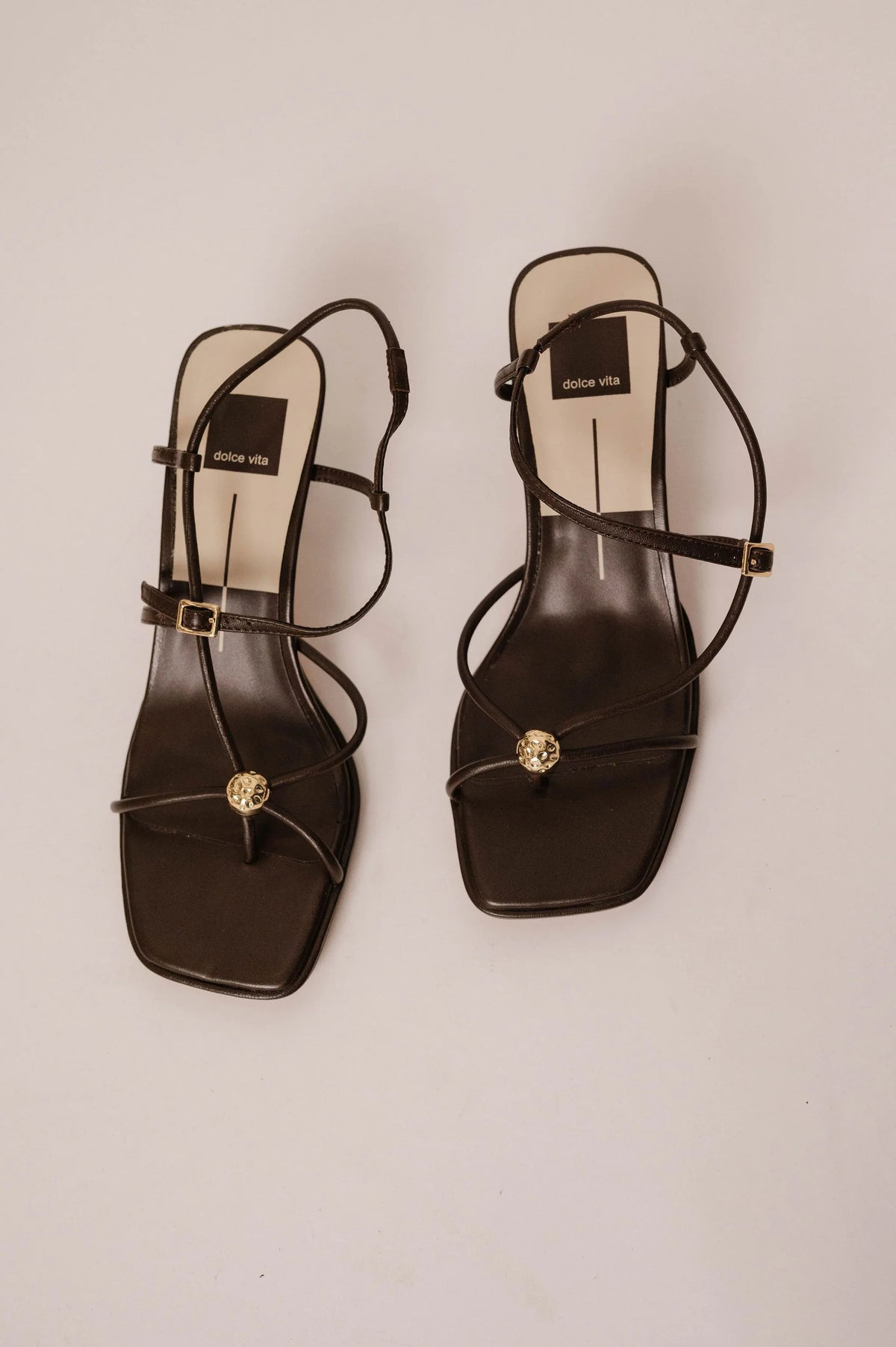 Dolce Vita Mylee Leather Heels-Dark Brown
