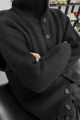 Oversized Turtleneck Cardigan