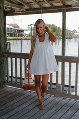 Della Swing Dress-White