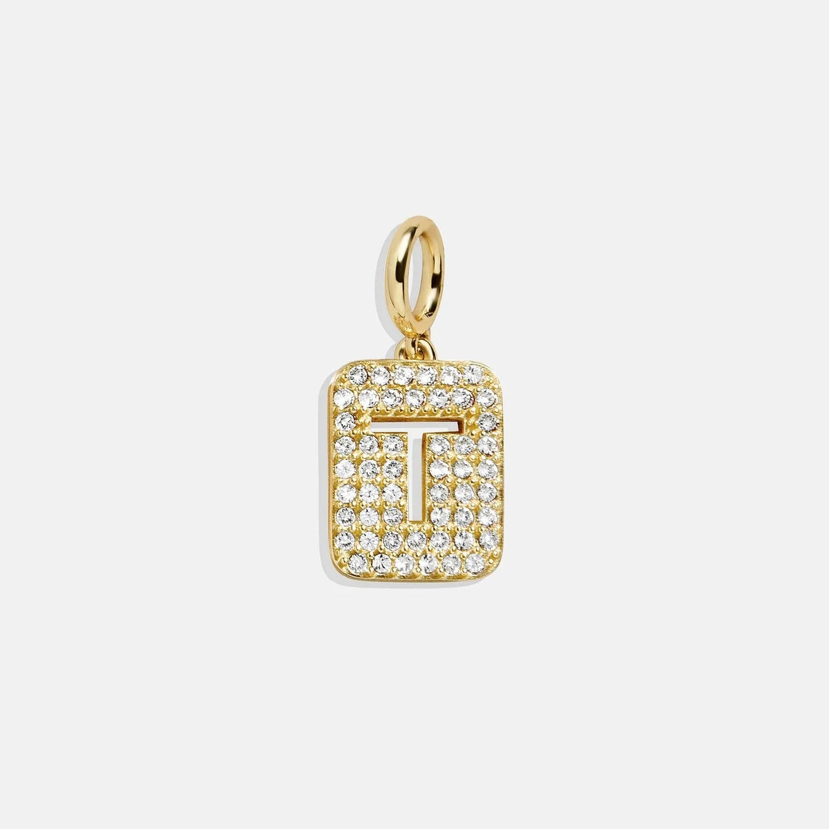 Block Pavé Initial Cluster Charm - T