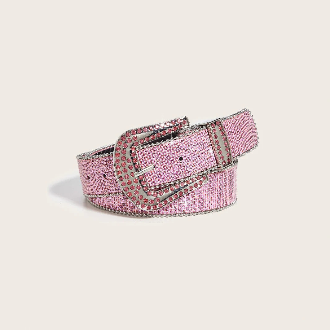 Chic Rhinestone Buckle Y2K Belt