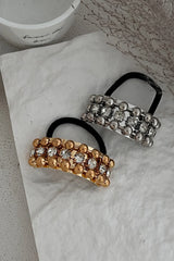 Liquid Metal Finish Geometric Alloy Hair Cuff