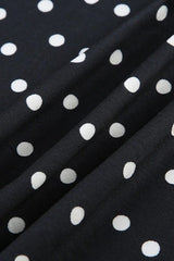 Polka Dot Mesh A-Line Mini Dress