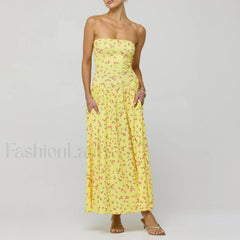 Corset Ruffle Midi Dress