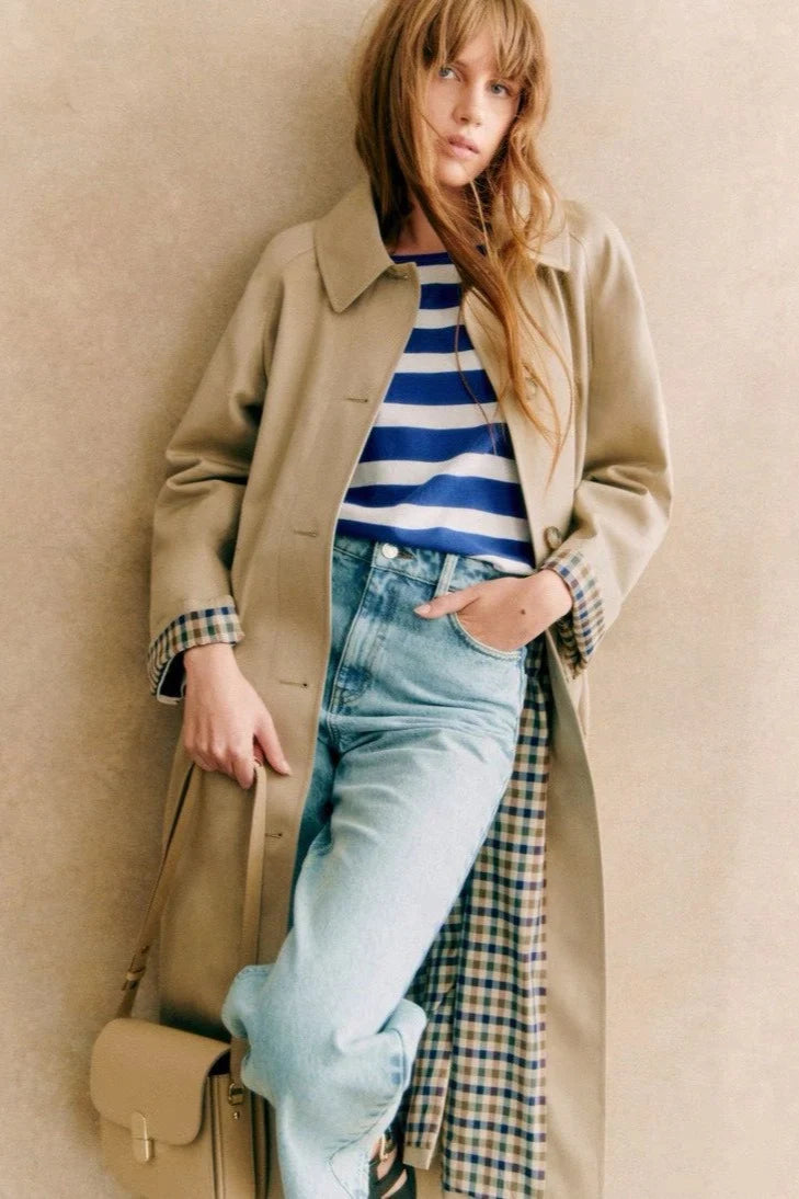 French Vintage Classic Long Overcoat