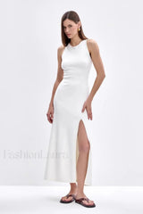 Sleeveless Split Bodycon Work Dress