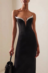 Black Crystal Bandage Formal Dress
