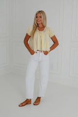 Jessie Lace Top- Yellow