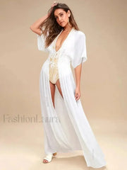 Long Kaftan Pareo Beach Cover Up