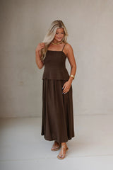 Darcy Tiered Bodice Maxi Dress-Americano