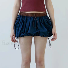 Gothic Contrast Pocket Mini Skirt
