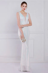 Beaded Floral Sequin Mermaid Party Dress