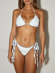 Sexy Tie-Up Halter Bikini Set