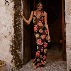 Fairy Grunge Strappy Floral Dress