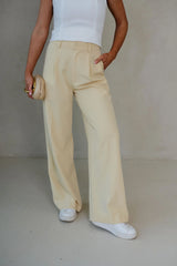 Shayla Wide Leg Trousers-Yellow