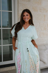 Sabrina Maxi Dress-Mint Green