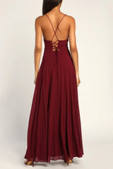 Sexy Halter Backless Maxi Formal Dress