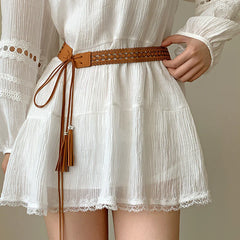 Boho Handmade Woven Wide Waist Belt