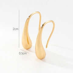 Geometric Teardrop Polish Hoop Earrings