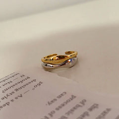 Wavy Irregular Open Band Index Finger Ring