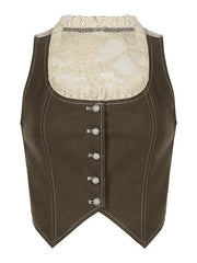 Patchwork Lace Corset Top
