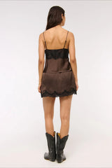 Contrast Lace Patchwork V Neck Cami