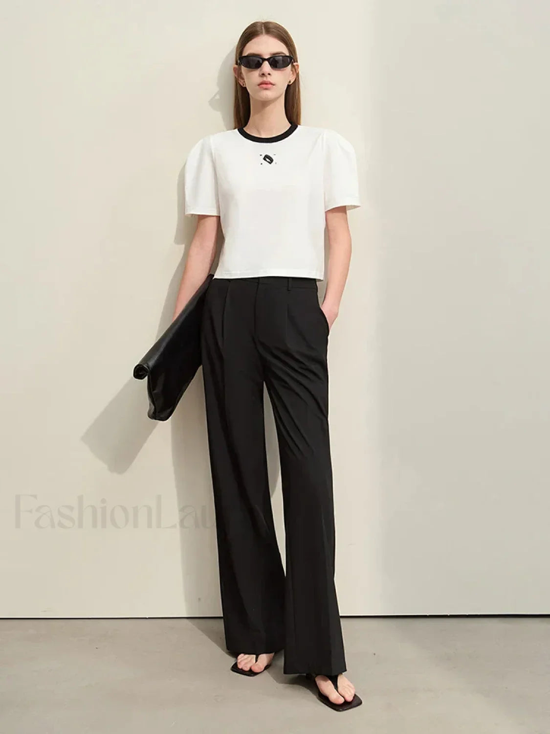 Spliced Mutton Sleeve T-Shirt