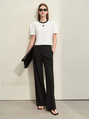 Spliced Mutton Sleeve T-Shirt