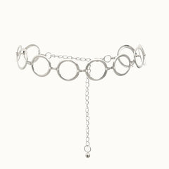 Geometric Large Ring Metal Waist Chain