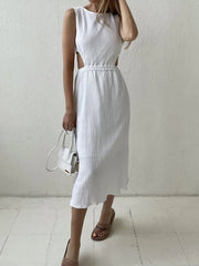 Cotton Holiday Cut Trendy Out Long Dress