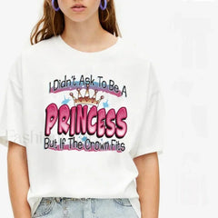 Princess Letter Print Harajuku Aesthetic T-Shirt