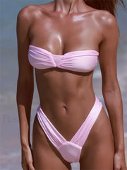 Off Shoulder Bandeau Bikini Set