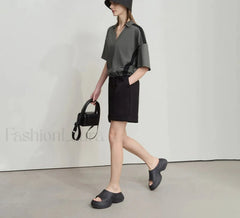 V-Neck Loose Short Sleeve Cotton T-Shirt