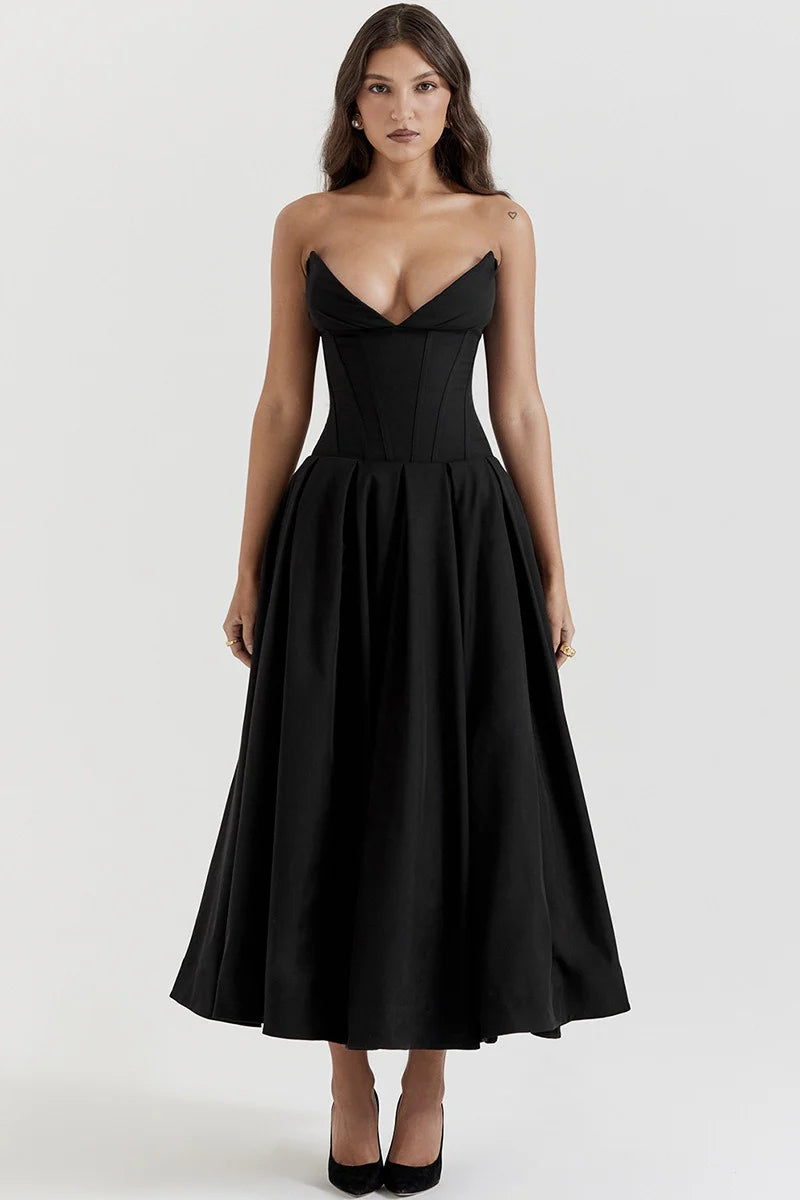 Strapless Corset A-Line Party Dress