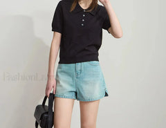 Polo Letter Knitted T-Shirt