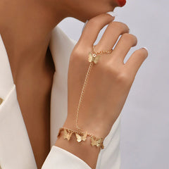 Heart Charm Hand Back Chain Finger Bracelet