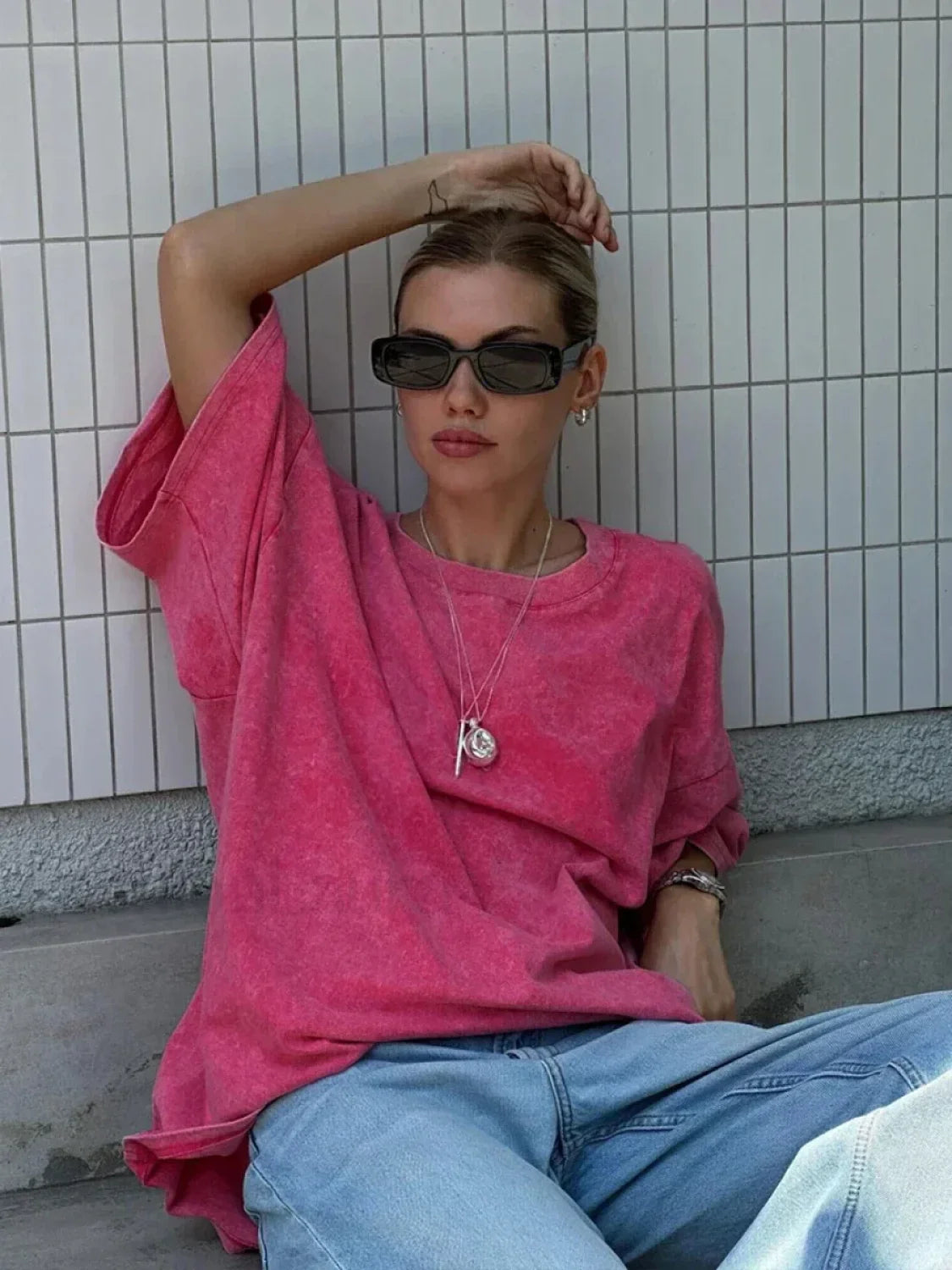 Vintage Wax Print Cotton T-Shirt