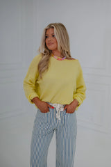 Easy Days Sweater-Banana